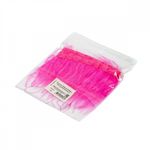 Перья на ленте Страус 8 см, FBY-08-021, цв. ярко-розовый, 2м