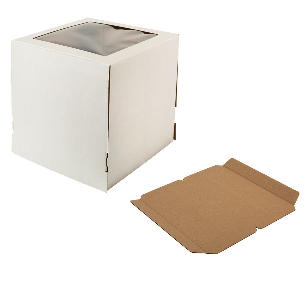 Коробка кондитерская для торта с окном 26.5х26.5х29 см, S-Chief BFC-030