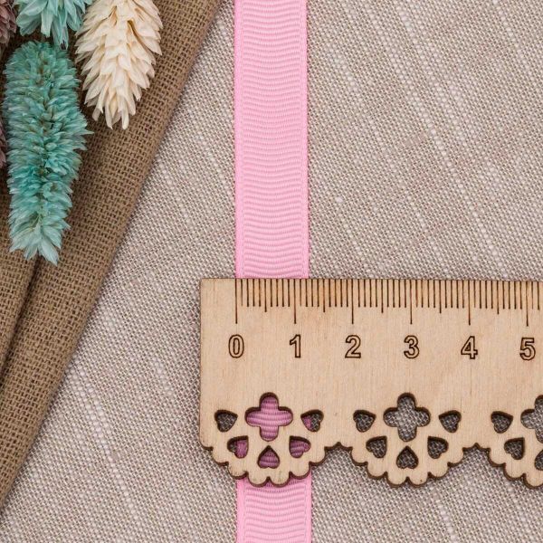 Лента репсовая (в рубчик) 12.0 мм, 18.28м, (аналог 7702720) (011 розовый)