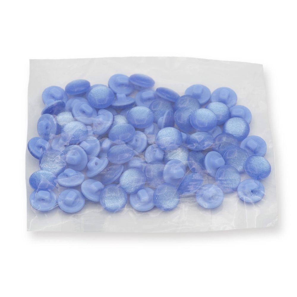 Пуговицы на ножке 18L (11мм), пластик (col.04 василек), 72 шт, CR P-45