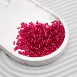 Стеклярус Astra&Craft 5мм, 10х15г, 11-О бордовый/прозрачный