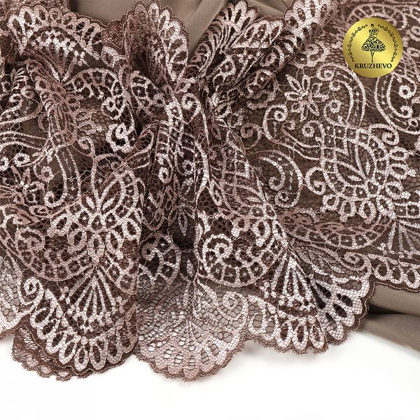 Кружево бельевое эластичное 225 мм / 3 м, 40992 цв.бежевый, Kruzhevo