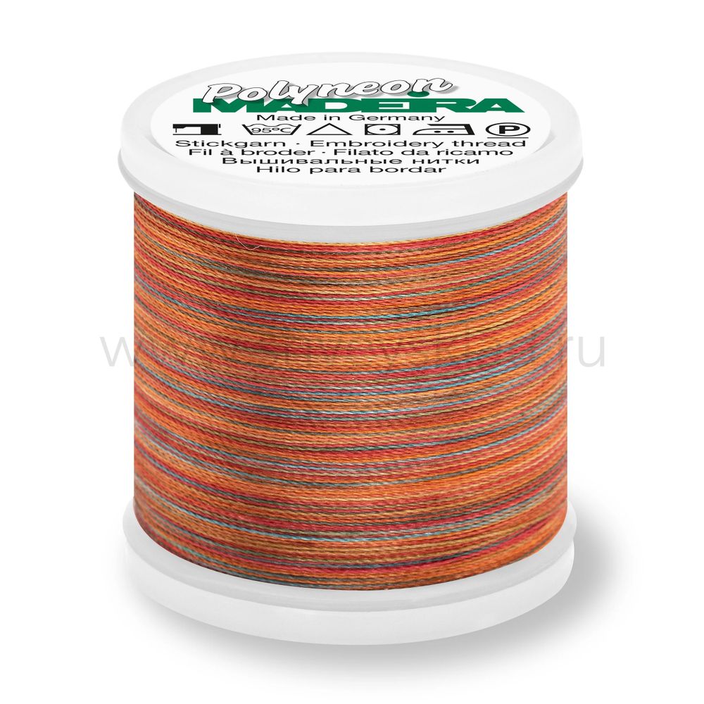 Нитки вышивальные флюоресцирующие Madeira Polyneon №40, 200 м, цв. 1600, 9845, 5 катушек Нитки вышивальные флюоресцирующие Madeira Polyneon №40, 200 м, цв. 1600, 9845, 5 катушек