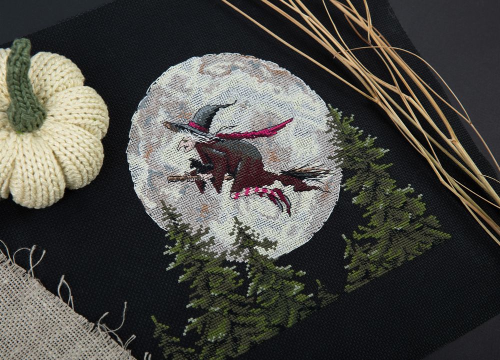 Набор для вышивания нитками Klart, На шабаш!, 20x20 см