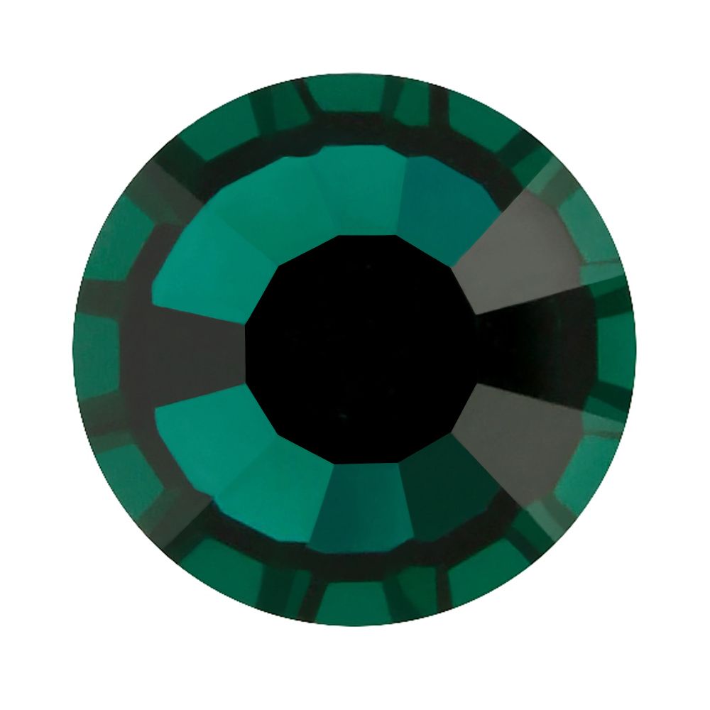Стразы клеевые стекло 2.7 мм, 144 шт, SS10 изумруд (emerald 50730), Preciosa 438-11-612 i