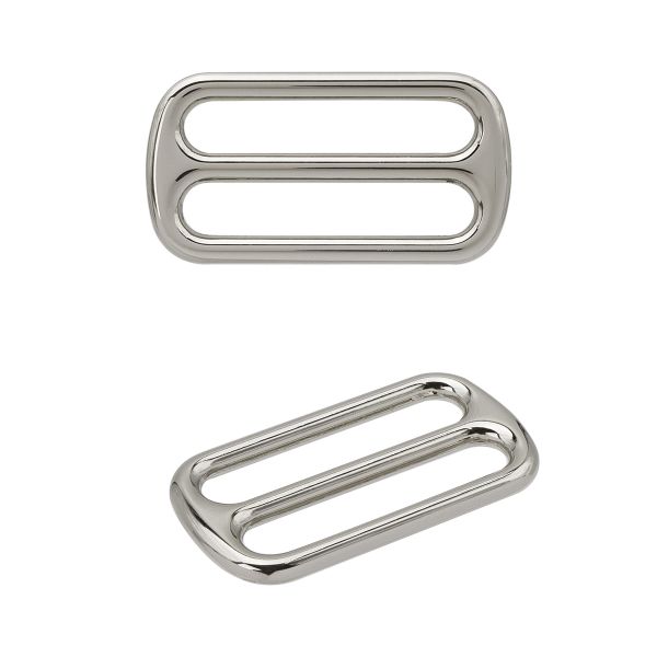 Пряжка регулировочная металл литая 25.0 мм (31х17мм), никель, МВ2342, 6 шт