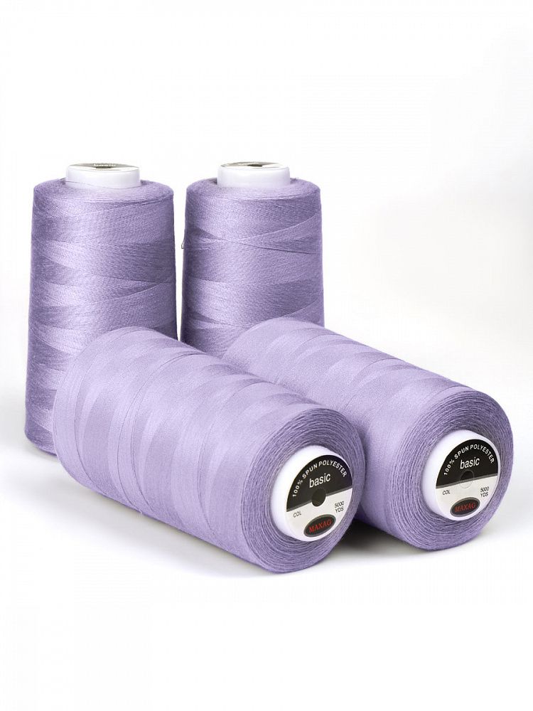 Нитки швейные Max 40/2, 4570 м (5000 ярд), 360 сиреневый / 4 бобины Нитки швейные Max 40/2, 4570 м (5000 ярд), 360 сиреневый / 4 бобины