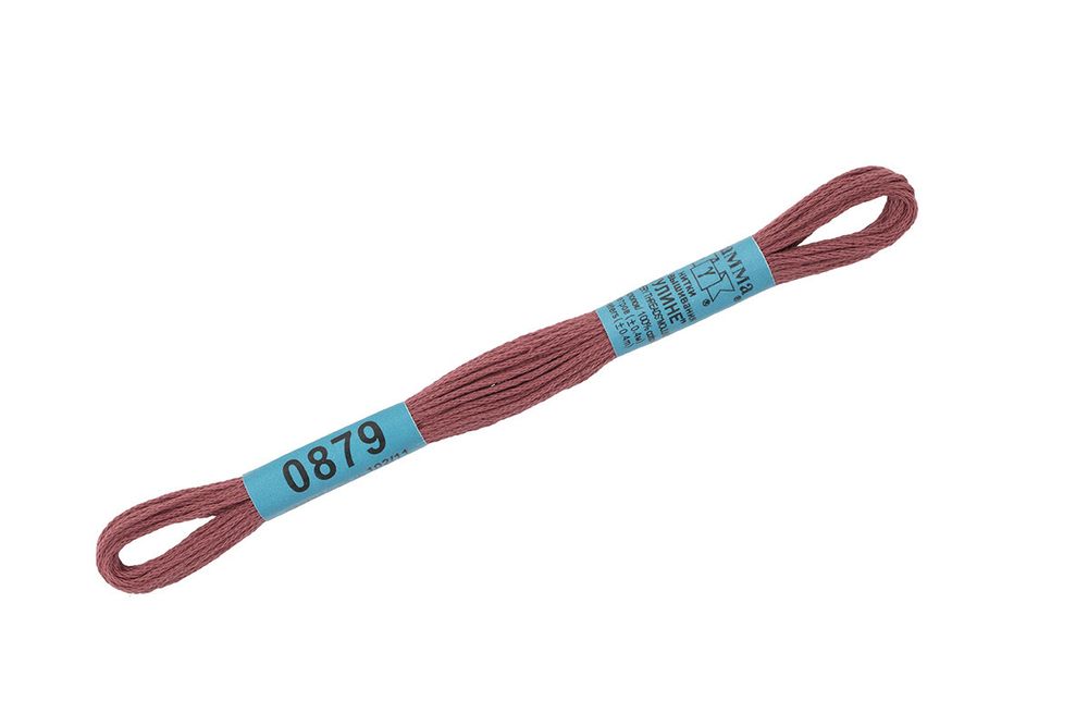 Мулине Gamma 100% хлопок, цв.0879 розово-коричневый, 24 мотка по 8 метров