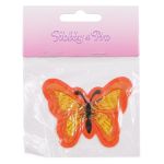 Термоаппликация Бабочка, 5.4х7см, Hobby&Pro (оранжевый)