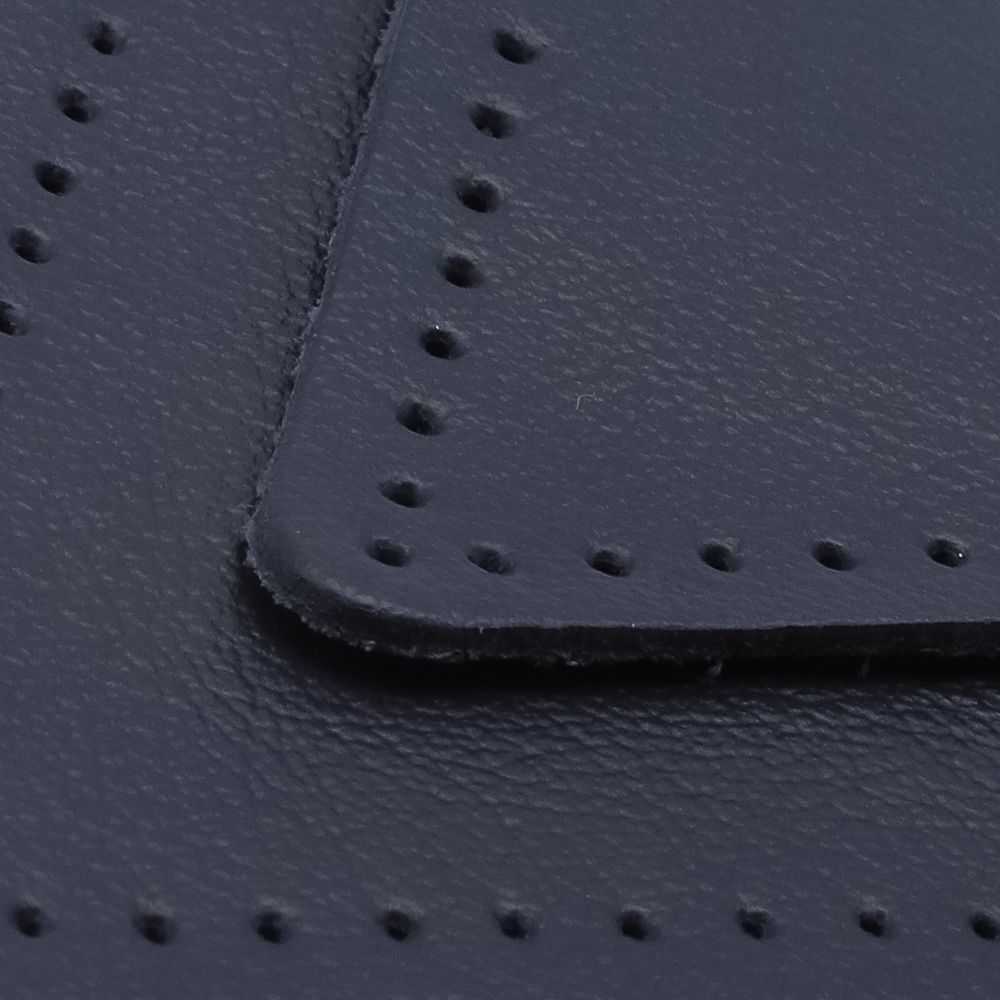 Заплатки пришивные из кожи, треугольник равносторонний 8см с перфорацией, 2 шт, 100% кожа, 05 темно-синий, 9126