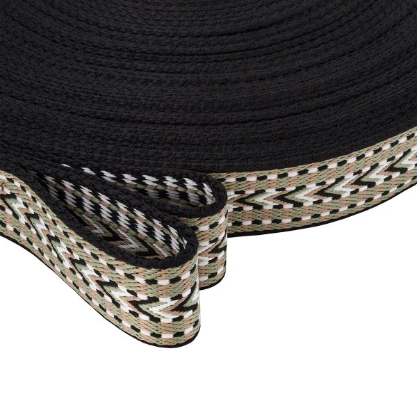 Стропа (ременная лента) 38 мм / 45.72 метра, [35.87 г/пог.м], с принтом, T0336 хаки/белый/черный, 3Al362