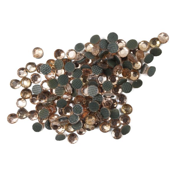 Стразы термоклеевые, 2,8 мм, ss10, 150 шт/упак (129 серебристо-золотой)