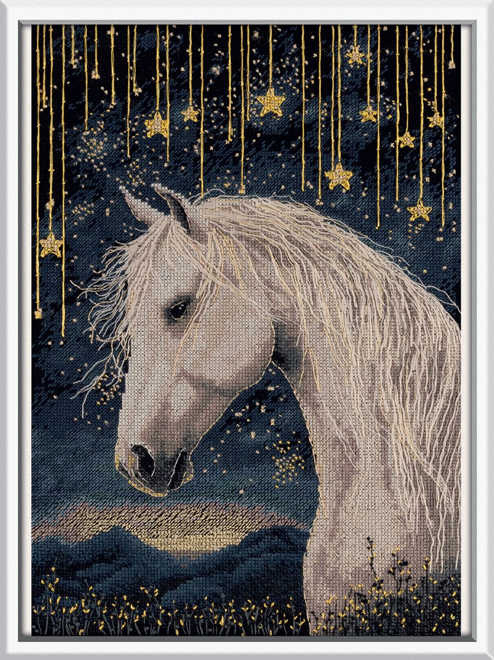 Набор для вышивания нитками Panna J-7537, Под звездным небом, 21х30 см