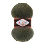 Пряжа Alize (Ализе) Lana Gold Fine / уп.5 мот. по 100 г, 390м, 029 хаки A