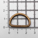 Полукольцо сварное металл внутр. 20 мм (внешн. 25х17 мм, ⌀2.5 мм), 50 шт, латунь ГР, 6069