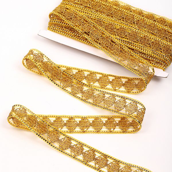 Тесьма отделочная 35 мм / 13.71 метров, TBY 912 цв.золото