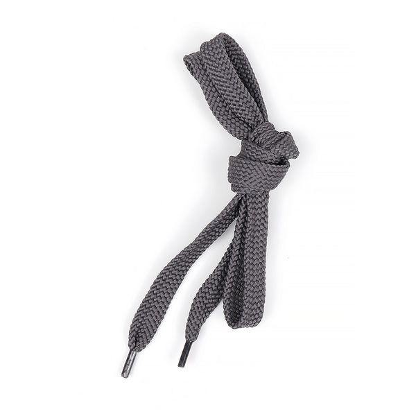 Шнурки плоские полиэфир 15 мм, серый 4021 (9510) 57/15 130см уп.144 шт