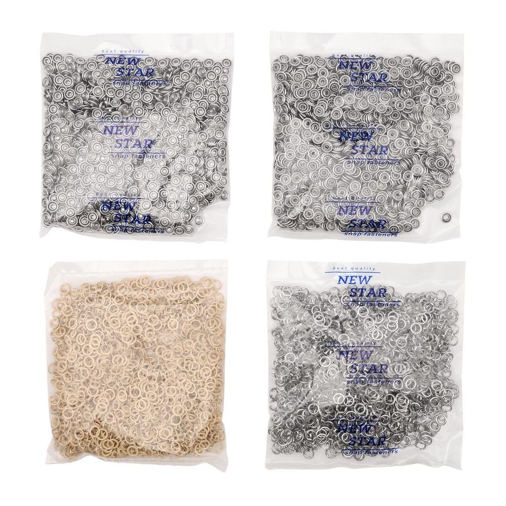 Кнопка рубашечная (джерси) открытая ⌀9.5 мм, ≈1440 шт, МЕТАЛЛ, эмаль, 291 св.бежевый матовый, NEW STAR