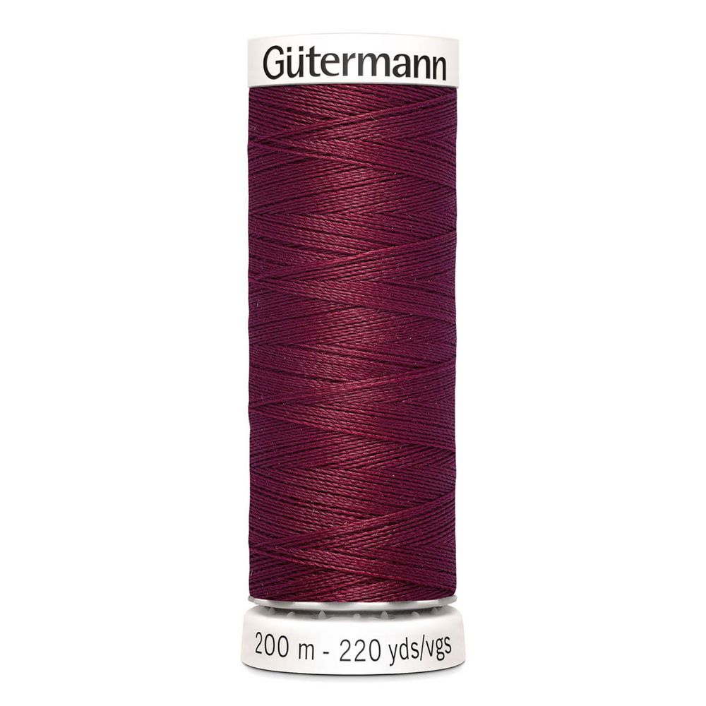 Нитки универсальные Gutermann Sew-all, 200м, 375 красная слива, 1 катушка