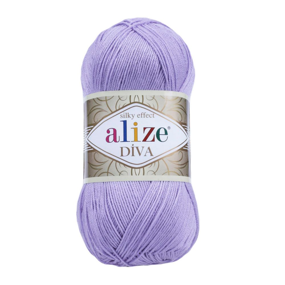 Пряжа Alize (Ализе) Diva / уп.5 мот. по 100 г, 350м, 158 сирень A