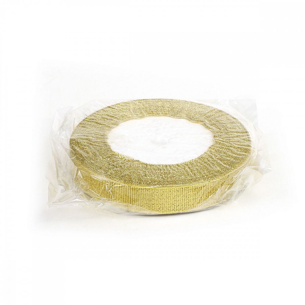 Лента металлизированная 15.0 мм / 22.85±1 метра, цв. золото, Magic4Hobby