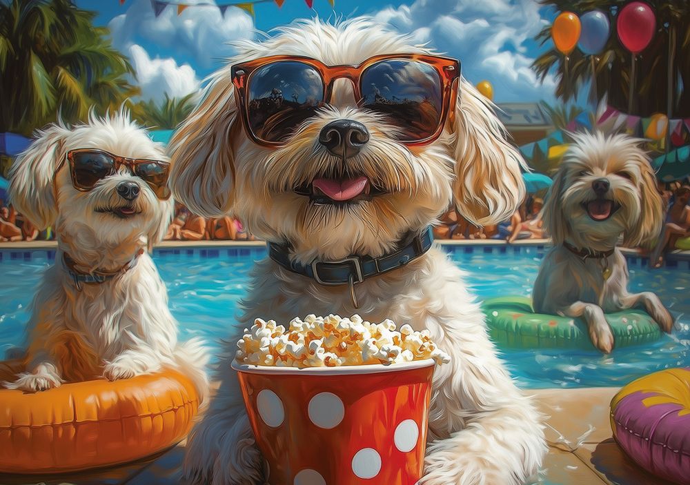 Пазл 1000 элементов, PZL-1000/79 Вечеринка у бассейна, Фрея