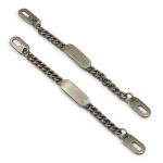 Вешалка-цепочка для одежды 102х8 мм, металл, черное серебро, 10 шт, ГНУ360