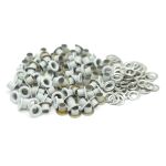 Люверсы металл ⌀_3.0 мм (внутр.), белый, 100 шт, BIG