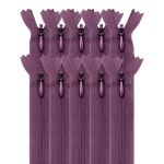 Молния потайная (скрытая) Т3 (3 мм) 1 зам., н/раз., 50 см, грязно-сирен., нейлон, 31325 / 50, 10 шт