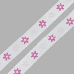 Лента атласная с рисунком 25.0 мм / 3 метра, Цветочки, Globus