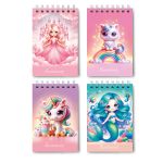 Блокнот на гребне A7 (70х100 мм) 40 л. 12 шт, клетка, Маленькая страна 01192, Светоч Б114