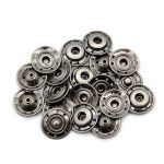 Кнопка пришивная металл ⌀19.0 мм, темное серебро, 10 шт