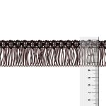 Бахрома отделочная 35.0 мм / 16 метров, 200 т.шоколад, Gamma А-06