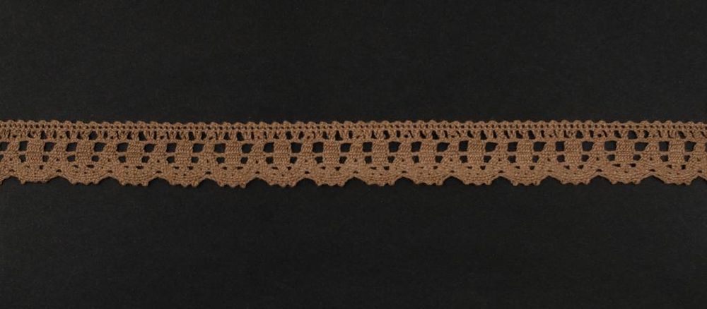 Кружево вязаное (тесьма) 21 мм, цв.молочный шоколад, Alfa, 25 метров, AF-376-812 Кружево вязаное (тесьма) 21 мм, цв.молочный шоколад, Alfa, 25 метров, AF-376-812