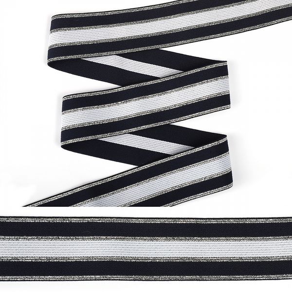 Резинка декоративная 40.0 мм / 3±0.5 метра, арт.ET20.044003, цв.синий