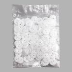 Пуговицы 2 прокола 24L (s.white (белый)), CX-K-22, 144 шт
