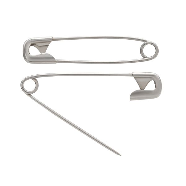 Булавки английские l=28 мм, SUN, цв.никель, 108 шт (9х12 шт)