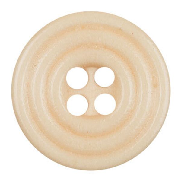 Пуговицы 4 прокола дерево 15 мм, 24 шт, №277 бежевый, Blitz DRN 0065