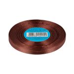 Лента атласная 1-сторонняя 6.0 мм / 33±2 метра, 100 т.коричневый, Gamma