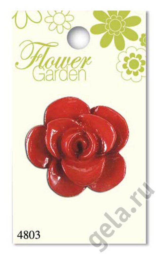 Пуговицы Flower Garden, 35 мм, пластик, красный