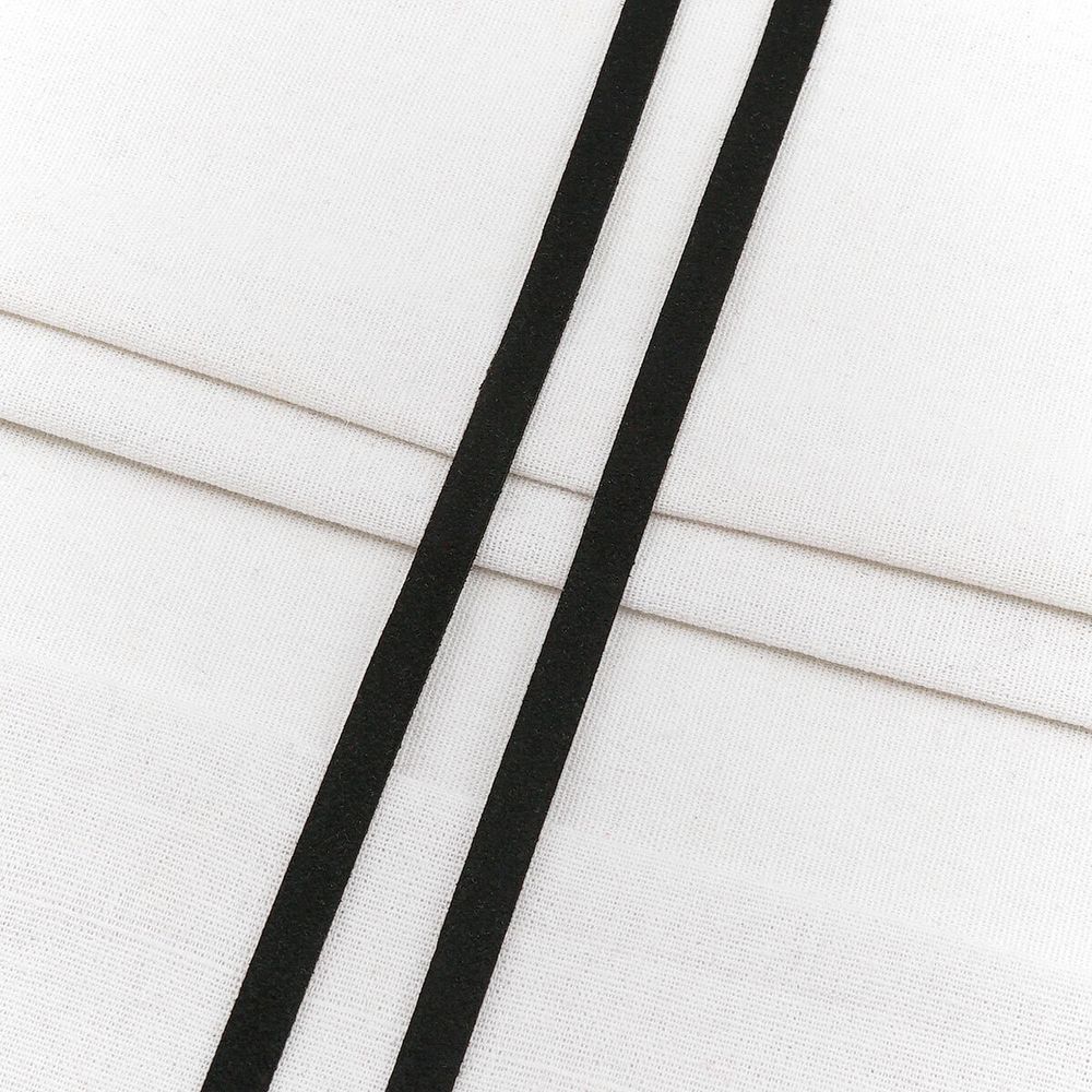 Тесьма замша искусственная 9 мм / 14 метров, цв. черный, 288443