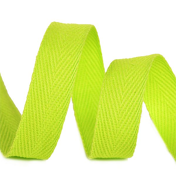 Тесьма (лента) киперная (100 х/б) 15 мм / 5 метров, 3.8 г/п.м., CT156445 цв.6445 салатовый