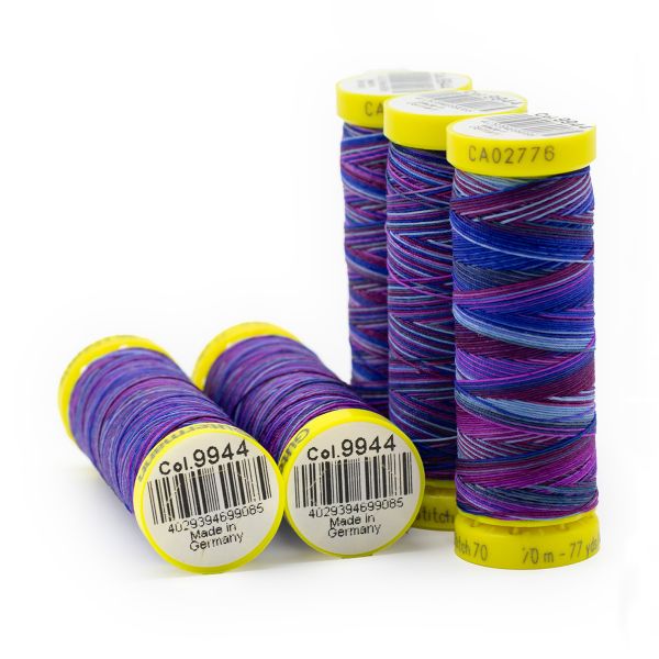 Нитки отделочные Gutermann Deco Stitch 70, multicolor, 70м, 9944, 5 катушек