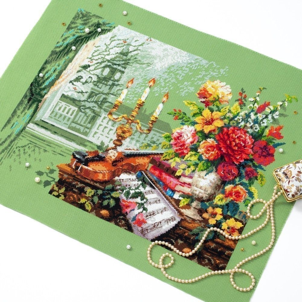Набор для вышивания нитками Чудесная игла Premium, Музыка Лондона 40х31 см