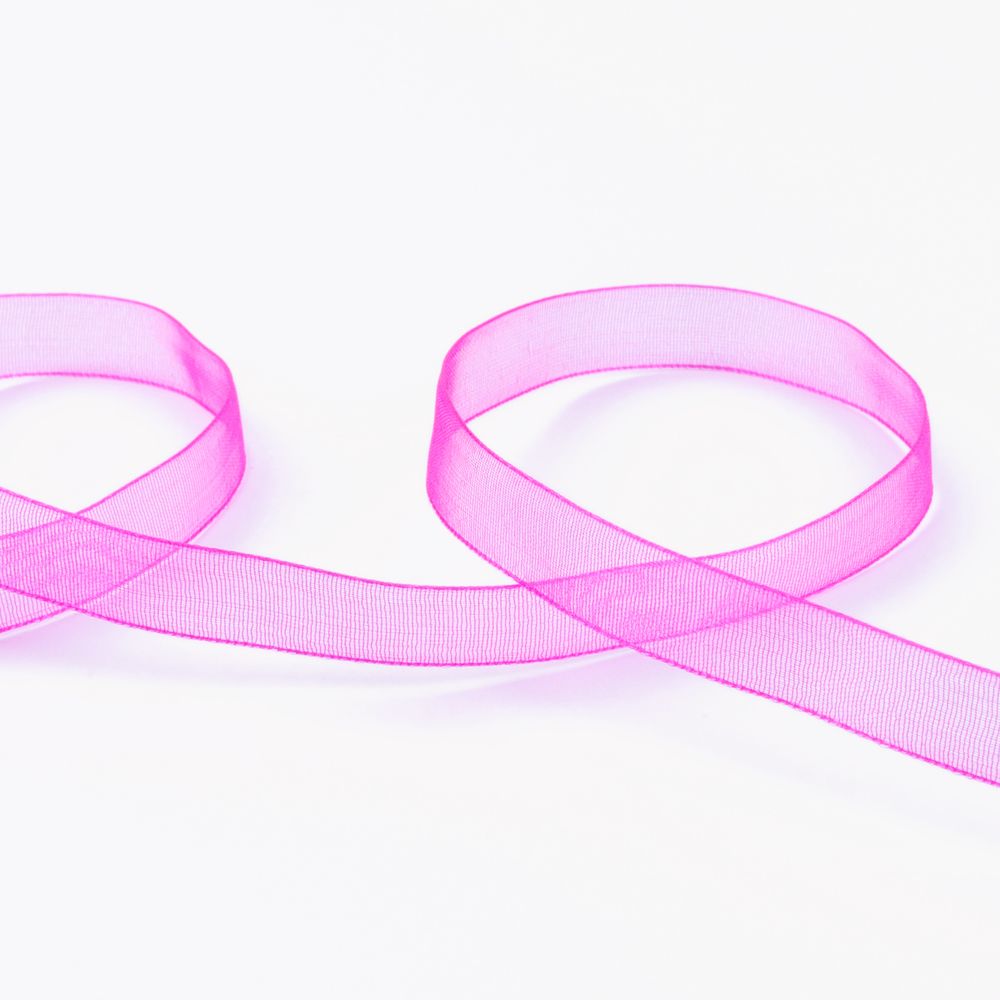 Лента капроновая (органза) 10.0 мм / 22.8±1 метра, 030 т.розовый, Blitz OR-10