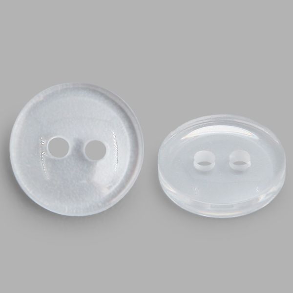 Пуговицы 2 прокола 18L, 11 мм, (Clear (прозрачный)), NE74, 144 шт