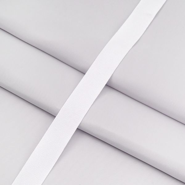 Тесьма (лента) окантовочная 22 мм / 100 метров, 4.5 г/м, 100% п/э, 02 белый, 6135-0293