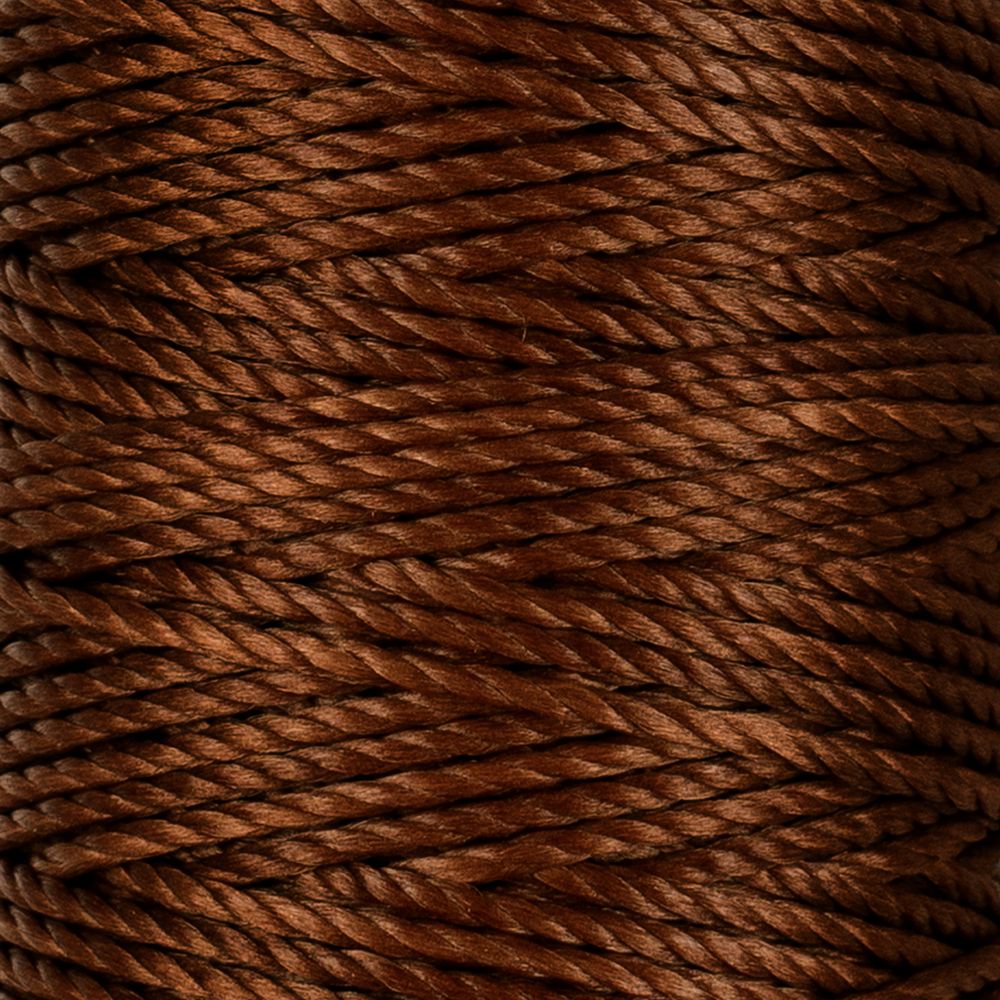 Нитки для кожи вощёные (полиэстер) 40 м, 002 св. коричневый, LC-006, Промысел