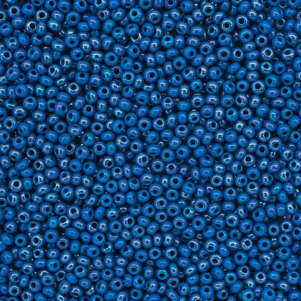 Бисер Preciosa непрозрачный с радужным покрытием 10/0 (34210), круг.отв, 50гр