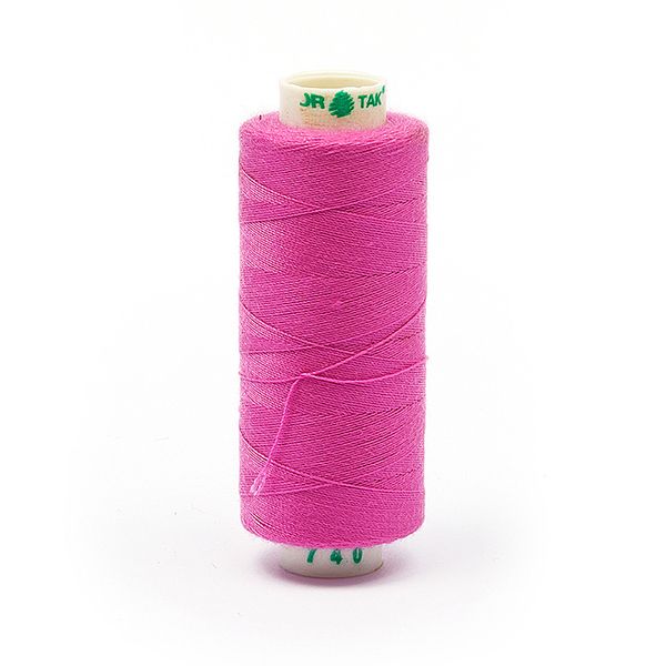 Нитки швейные бытовые Dor Tak 40/2, 366 м / 10 кат., 740 розовый